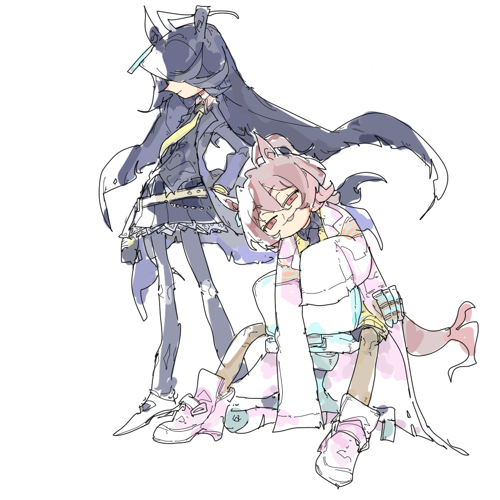 アグネスタキオン(ウマ娘) ,マンハッタンカフェ(ウマ娘) 「」|ちぐ齒莖ダサわやかのイラスト