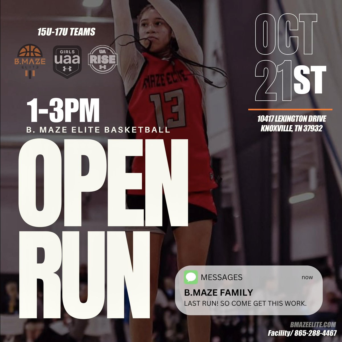 BMazeEliteGirls's tweet image. 🚨B.Maze Elite Family‼️ LADIES‼️ Last Run So Come Get That WORK‼️ 🧱 by 🧱 we building 👷‍♀️👷🏽‍♀️ 🏀 #OpenRun #BMazeEliteGUAA @UANextGHoops @BMazeElite