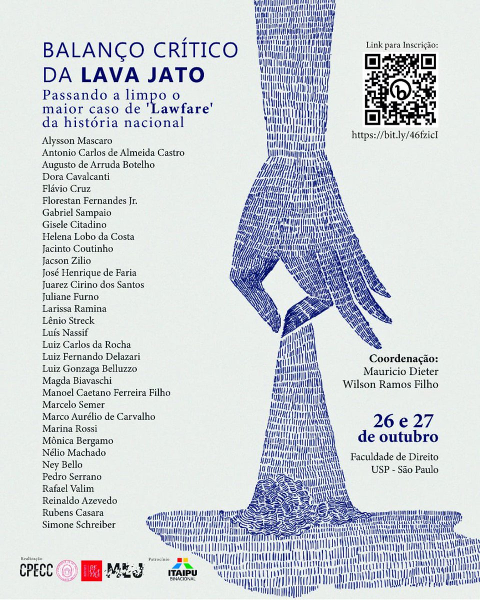 WalfridoWarde's tweet photo. Recomendo o evento abaixo. Passa a limpo nossa historia. Infelizmente não sou seu coordenador. E não conseguirei nele repetir o que venho dizendo há anos, por conta de outros compromissos. Advogo há quase 30 anos, em alguns dos litígios mais célebres e complexos. Todo mundo sabe disso, até os bocós que fingem não saber. Me aguardem!