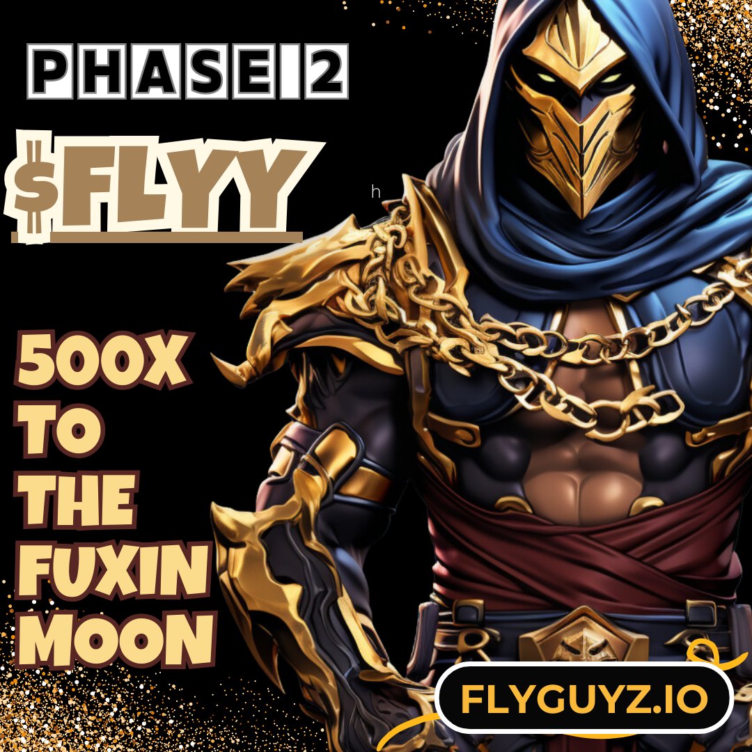 #FLYY Alert 🚨 Phase 2 is ON FIRE! 🥵 Already raised 25% @ steal $0.012 ✅ ☑️Grab it at 60% discount ⏳ Time's ticking! Price rockets to $0.021 in Phase 3. 🔜 Secure your $FLYY now ➡️ dashboard.flyguyz.io #Crypto