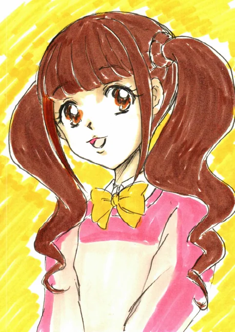 #プリキュア版深夜の真剣お絵描き60分一本勝負寝起き遅刻参加なうえに前回のお題で失礼します。「平光ひなた」 