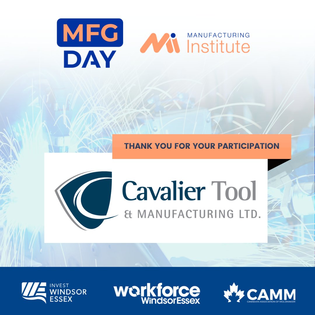 WorkforceWE's tweet image. Thanks for your participation in #MFGDay23 @CavalierTool 

To learn how to join the #CavalierArmy, visit: cavaliertool.com/build-a-career/
