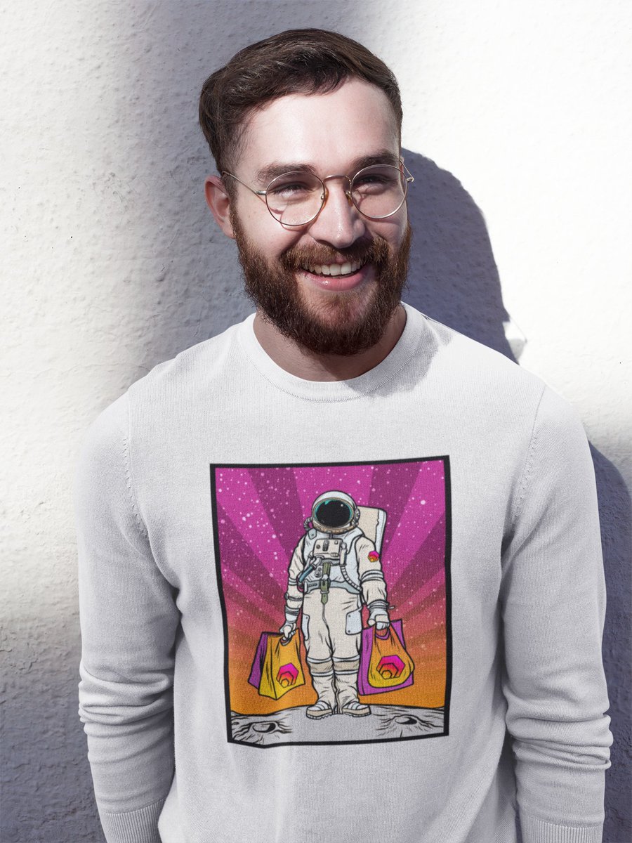 teehodl's tweet image. Day 5 of the #HEX, #PLS, #PLSX Merch Giveaway! 

Today up for grabs is the HEX Moonbag Tee, featuring an astronaut proudly holding their HEX bags on the moon 🚀🌑

Anyone who likes or shares this post or has interacted with any giveaway post will be entered!! 🙌