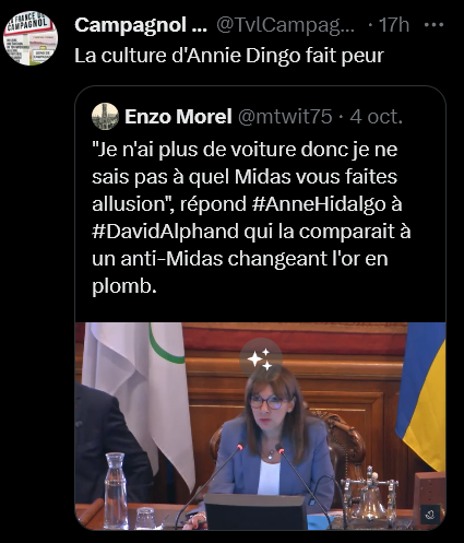 SierraTango74's tweet photo. « Annie Dingo » tel est le nouveau surnom dont la mairesse de Paris s'est vue affublée par l'écrivain Christian #Combaz 😁 https://t.co/6xYbGb9i3b