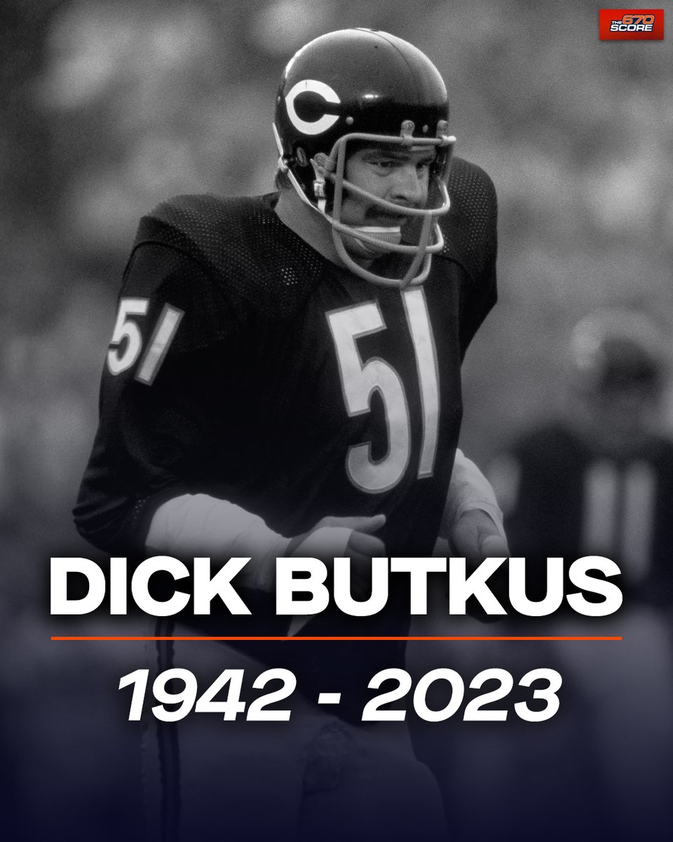 Bears legend and NFL Hall of Fame inductee Dick Butkus has passed away at the age of 80