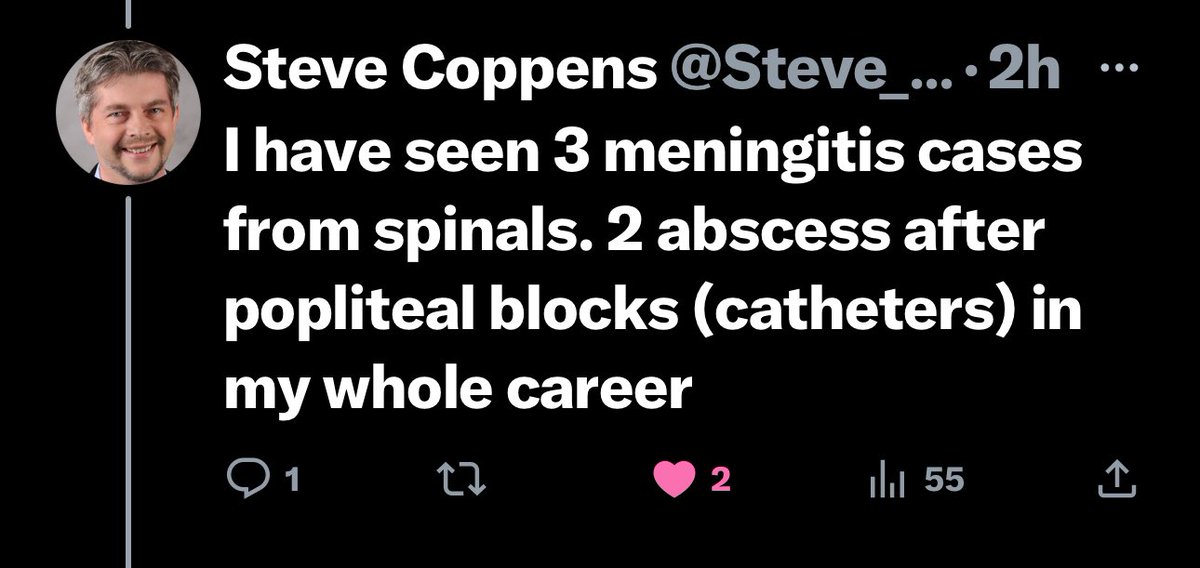 @EngySaid_MD @Nadia_Hdz_MD @mjoldman @anesthesiadocmd @jeffgadsden @VeenaGraffMD @HoltzMaggie In line with the literature discussions, @Steve_Coppens witnessed a few such complications after popliteal sciatic block.👇