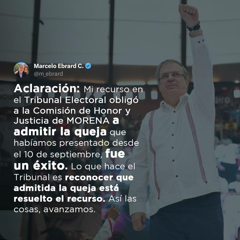 LaLagunaMarcelo's tweet photo. ¡¡Seguimos luchando junto a @m_ebrard, en busca de #ElCaminodeMexico!! 🇲🇽💯⌚️
#lalagunaconmarcelo, #lagunerosconmarcelo, #vaaaposcomono, #MejorMarcelo https://t.co/UaXJ06myto