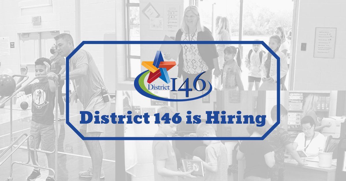 Are you looking for full-time evening work? We have the perfect position for you! Central Middle School is looking for an evening Safety Clerk. This is a 10-month position with benefits! For more information, visit district146.org/employment