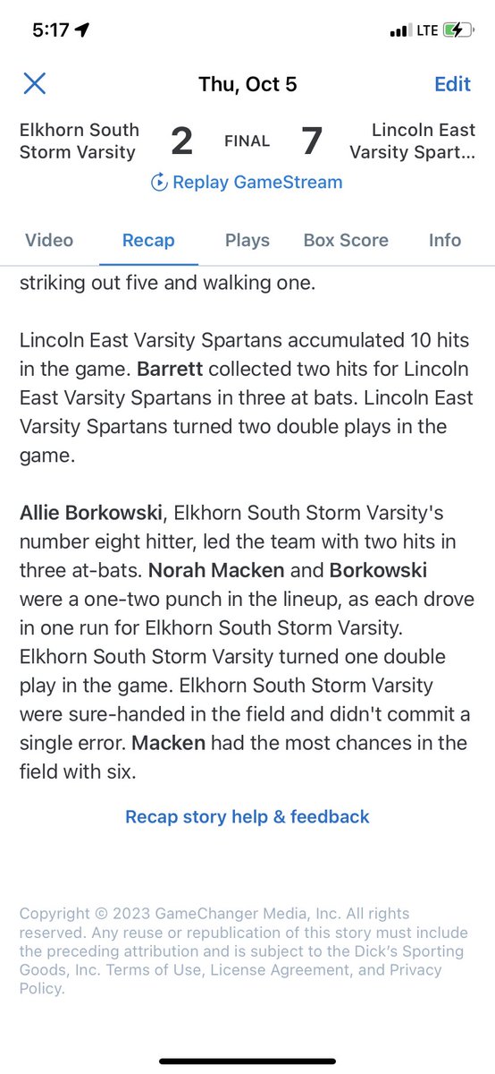 Recap A-4 District Championship