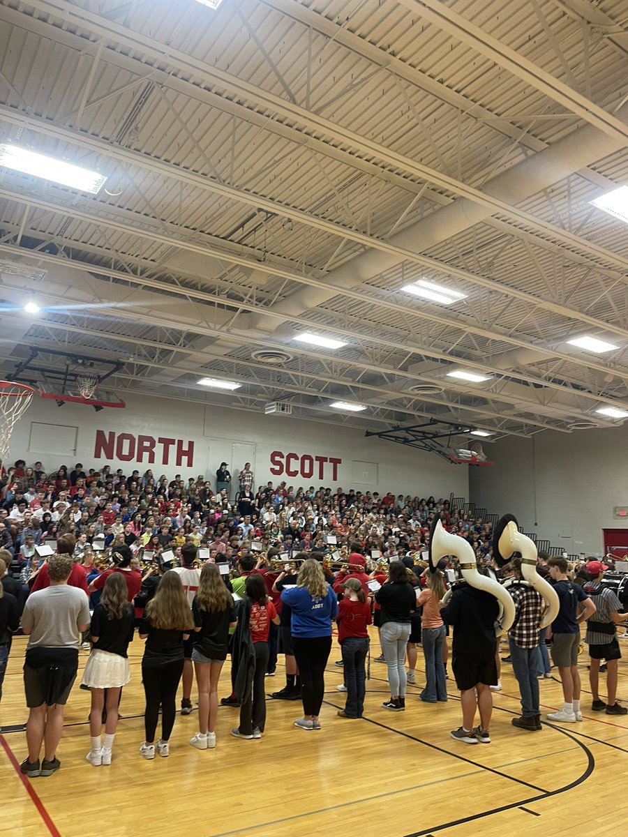Homecoming Pep Aud at the Jr. High!  Thanks to the high school band for performing!