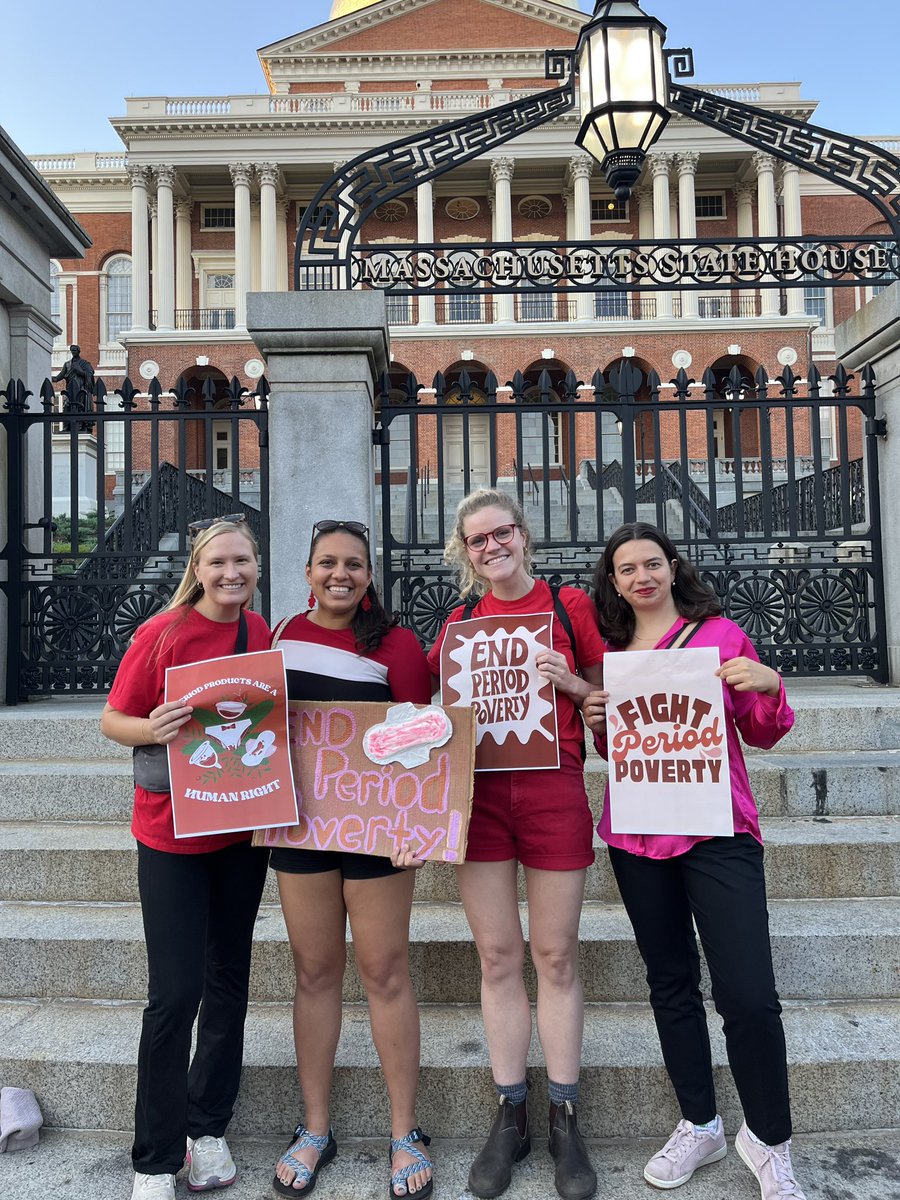 Advocating at the Massachusetts State House today to end period poverty! Learn about the I Am Bill, and encourage your legislators to vote yes! #MassNow #endperiodpoverty #menstrualequity