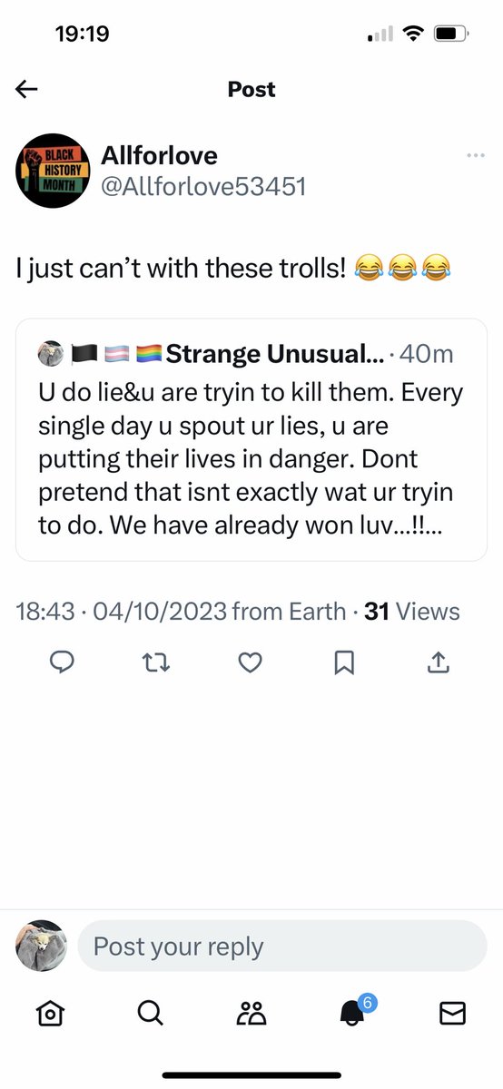 This is REAL!!!! #onlineabuse #trollingfarms #bullying this abuse is bcoz i stand with 3 black women. If ur a black women, please be careful. These are vile&obsessive creeps.