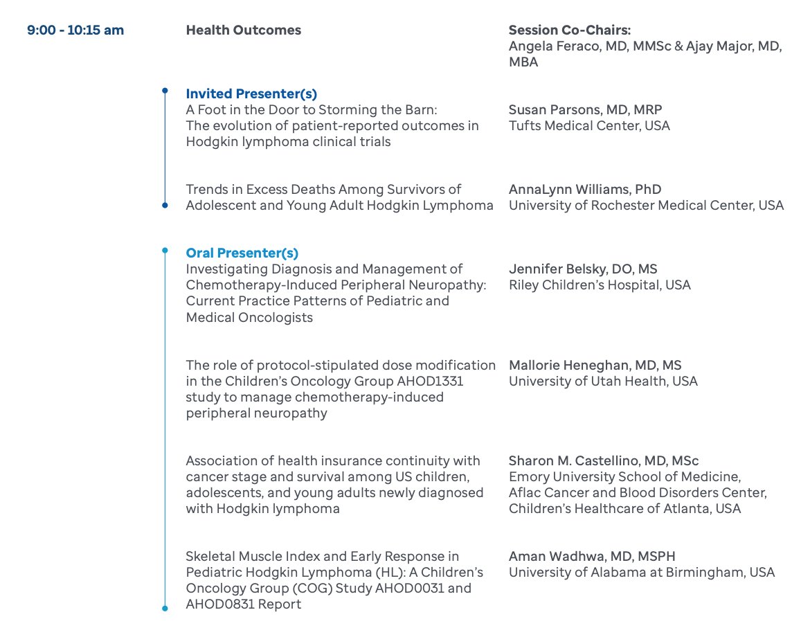 Get pumped for ISCAYAHL 2023! I'm excited to be co-chairing the Health Outcomes session with Dr. @angelamferaco. Looking forward to our invited speakers Drs. Parsons & @AnnaLynnWiliams as well as our oral abstract presenters. #lymsm #ayacsm stjude.org/education-trai…