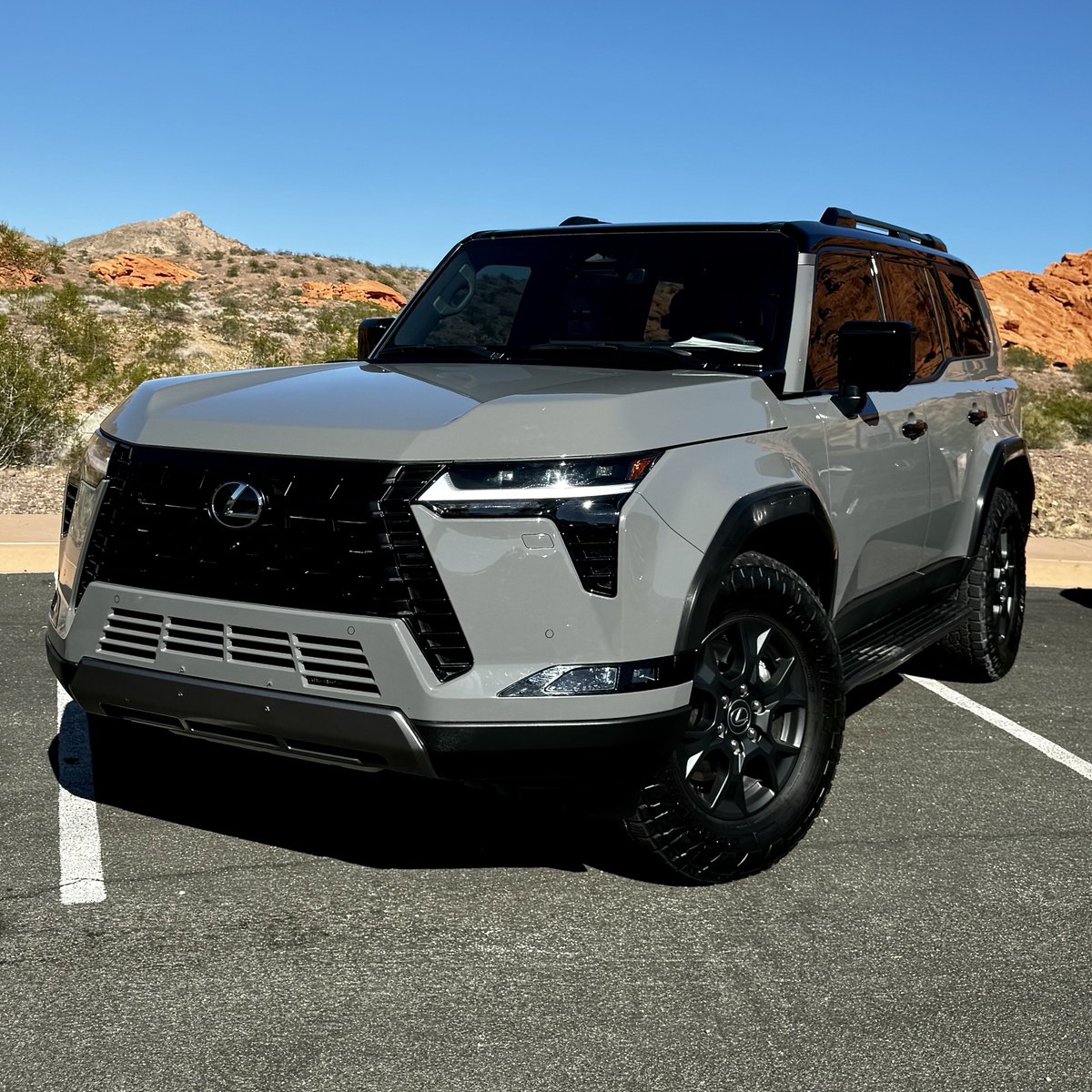 Spending time with the All-New 2024 Lexus GX Overtrail SUV 4WD shown in Incognito paint at Lake Mead, Nevada! (📷: @lexuswesternarea IG)  

 * 2024 GX pre-production model pictured. Not available for purchase.

#Lexus #LexusGX #LexusGX550 #GX550 #Lexususa #lookatmylexus