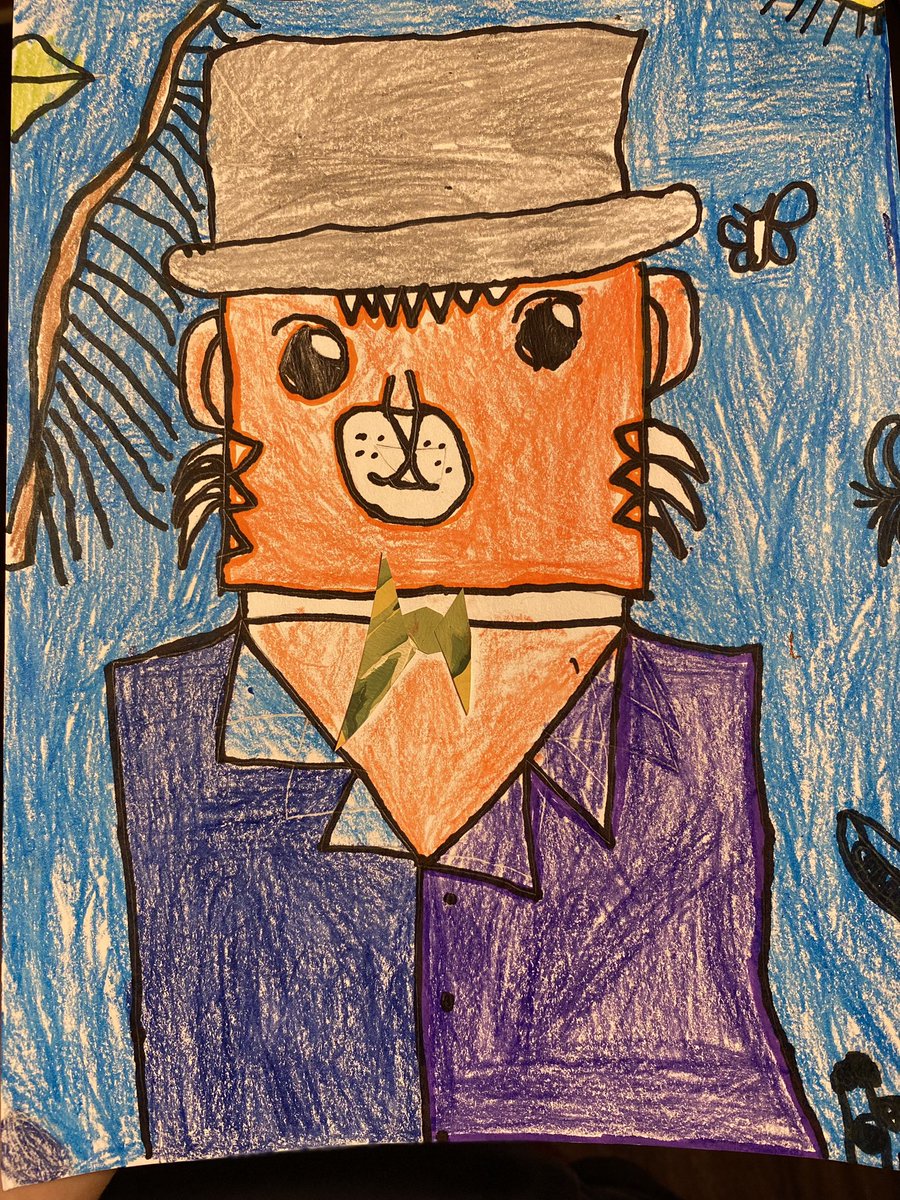Son made this in art class today🥲

Though it was way cool!
