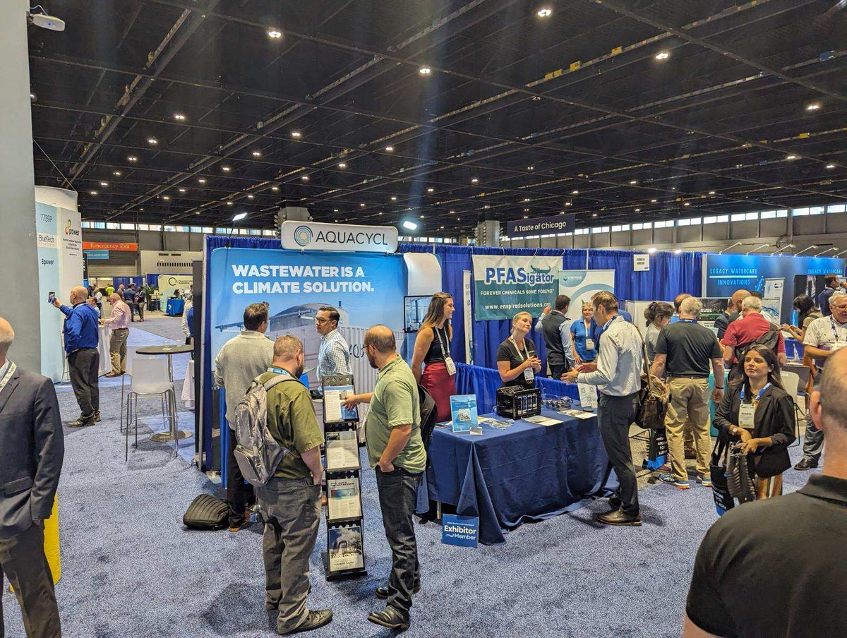 Aquacycl's tweet image. Thank you to everyone who joined us at WEFTEC this year! If you didn&apos;t get a chance to meet us at the event, no worries, send us a message and we&apos;d love to chat! 🌊

#WEFTEC2023 #sustainability #aquacycl #wastewatertreatment #waterinnovation