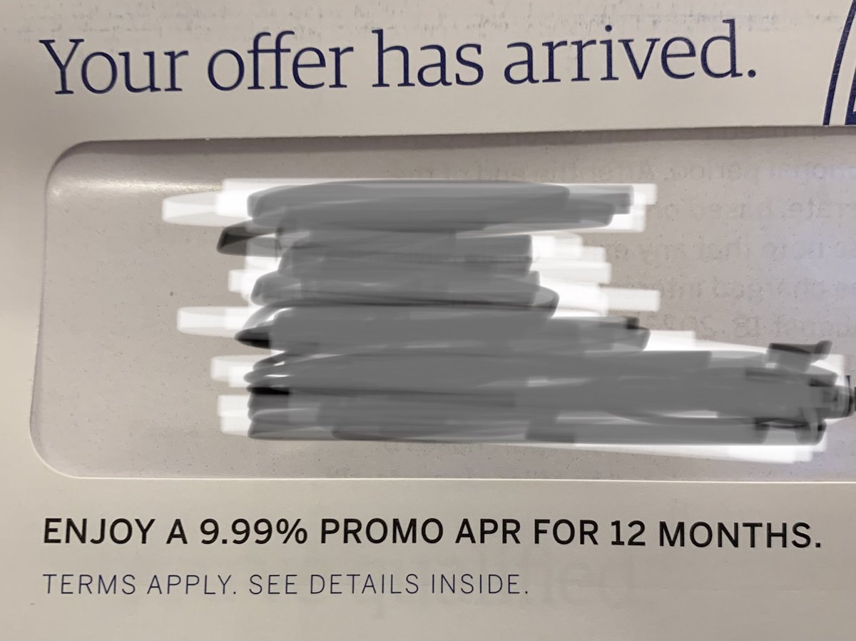 You know things are f*cked if you’re supposed to be excited about getting a 9.99% promo offer.