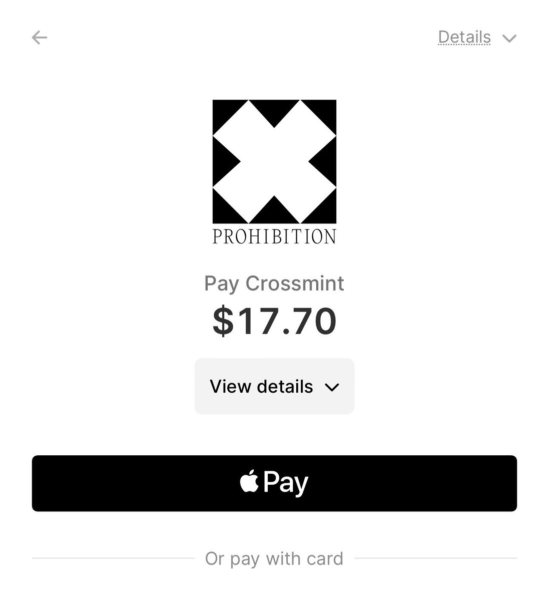 Jordan Lyall (@jordanlyall) on Twitter photo Perhaps lost in the shuffle: all projects on <a href="/ProhibitionArt/">Prohibition.art</a> can be purchased with a credit card.
I just bought an NFT with Apple Pay on mobile and it was super slick! Perhaps lost in the shuffle: all projects on <a href="/ProhibitionArt/">Prohibition.art</a> can be purchased with a credit card.
I just bought an NFT with Apple Pay on mobile and it was super slick!