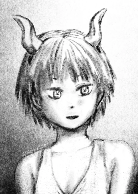 木炭画風?

#オリキャラ #イラスト 