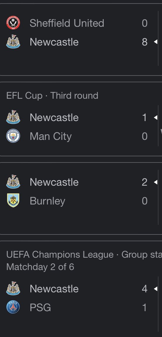 Some set of results that … take a bow Sir Eddie and his Mags 👏🏼👏🏼👏🏼🤍🖤🤍🖤🤍 … what a week 🤩#NUFC