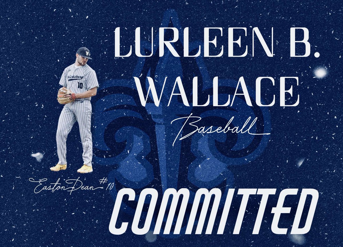 Easton Dean (@eastondean2) on Twitter photo I am 1000% committed!!! I can’t wait to be a Saint!!! I would like to thank all my teammates and coaches from <a href="/wicksburgbsbl/">Wicksburg HS Baseball</a> and <a href="/Post70Baseball/">Troy AL Post 70 Baseball</a> for always believing in me and helping me achieve my dream!!!
Go Blue⚜️⚜️ I am 1000% committed!!! I can’t wait to be a Saint!!! I would like to thank all my teammates and coaches from <a href="/wicksburgbsbl/">Wicksburg HS Baseball</a> and <a href="/Post70Baseball/">Troy AL Post 70 Baseball</a> for always believing in me and helping me achieve my dream!!!
Go Blue⚜️⚜️