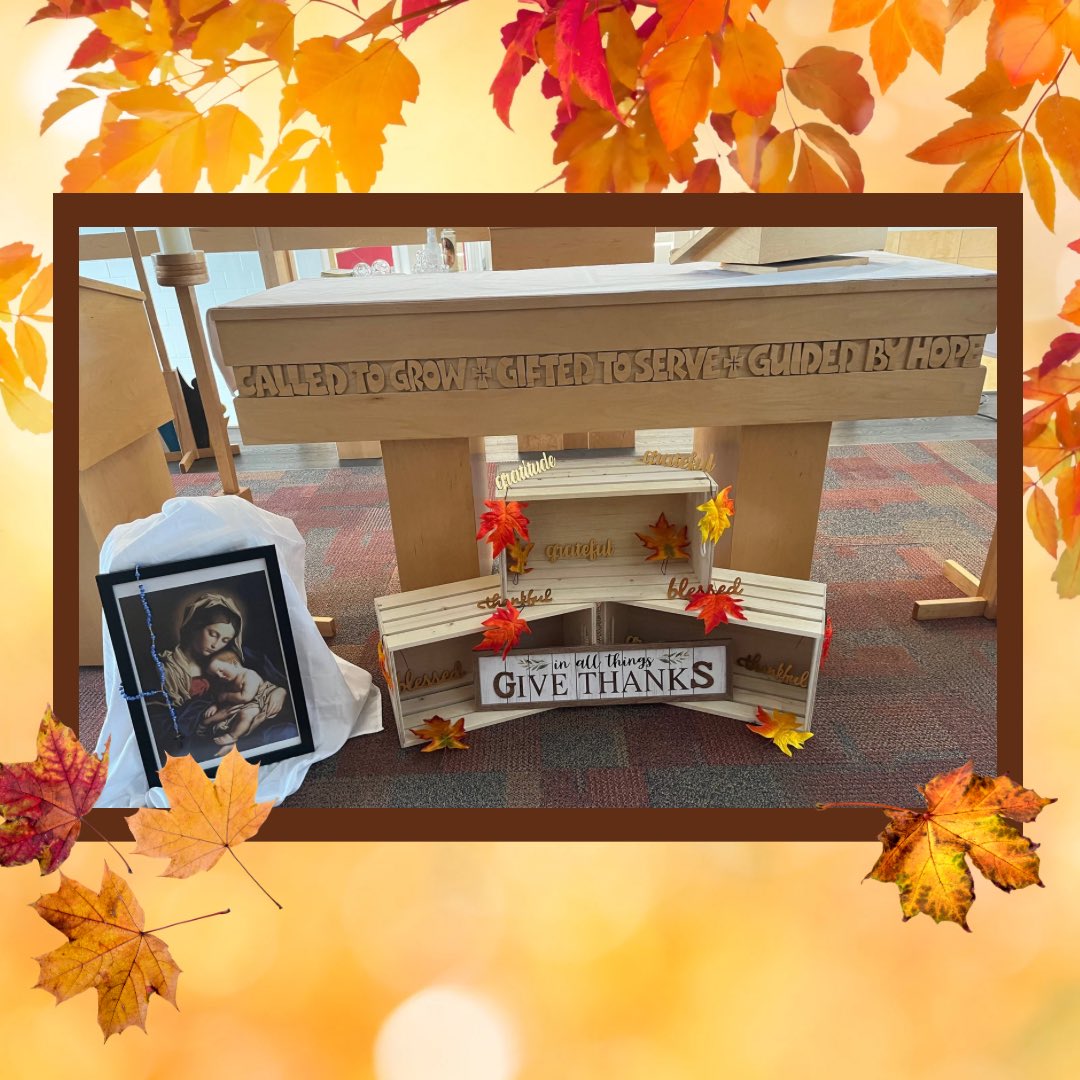 ALLSAINTSccsd's tweet photo. Today we celebrated the Thanksgiving Liturgy in our Connect groups.  Happy Thanksgiving Legends!

#legendsownit https://t.co/rxEh1D9Dqa