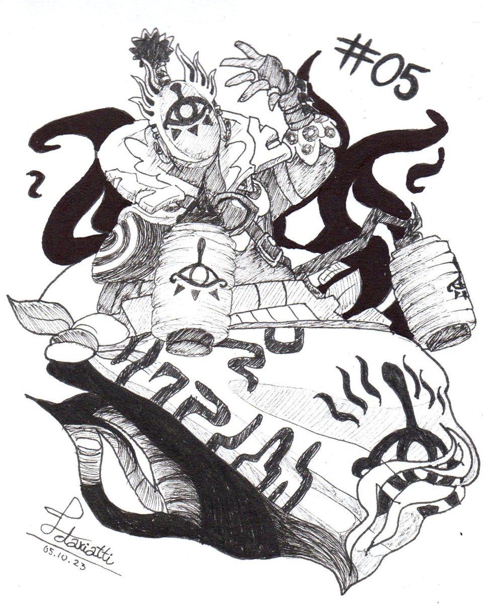 idariatti's tweet photo. Day 5: Master Kogha
#linktober #Linktober2023 #zeldatober #thelegendofzelda #Zelda #hallowink #Tintubre #TLOZ #tearsofthekingdom #tloztotk #masterkogha #yigaclan #villain #ゼルダの伝説 #shadowcalendar #linktobershadow #Inktober https://t.co/ijnk0FaBek