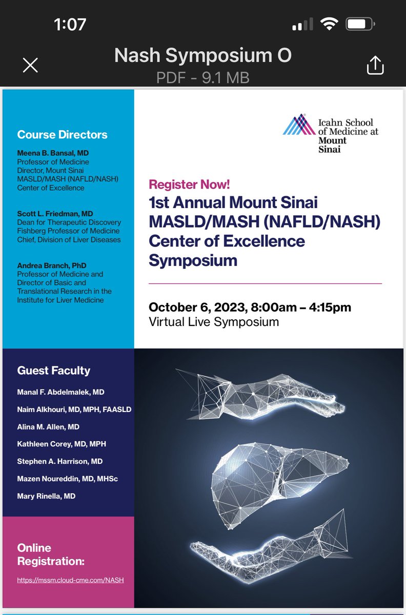 Maru Rinella MD (@marurinella) on Twitter photo Don’t miss the <a href="/MountSinaiNYC/">Mount Sinai Health System</a> MASLD CoE symposium tomorrow AM. It won’t disappoint! <a href="/AASLDtweets/">AASLD</a> <a href="/EASLnews/">EASLnews</a> <a href="/LiverFellow/">Liver Fellow Network</a> <a href="/ebtapper/">Elliot Tapper</a> <a href="/JVLazarus/">Jeffrey V. Lazarus</a> <a href="/AlinaAllenMD/">Alina Allen</a> <a href="/NoureddinMD/">Mazen Noureddin, MD, MHSc</a> @@ Don’t miss the <a href="/MountSinaiNYC/">Mount Sinai Health System</a> MASLD CoE symposium tomorrow AM. It won’t disappoint! <a href="/AASLDtweets/">AASLD</a> <a href="/EASLnews/">EASLnews</a> <a href="/LiverFellow/">Liver Fellow Network</a> <a href="/ebtapper/">Elliot Tapper</a> <a href="/JVLazarus/">Jeffrey V. Lazarus</a> <a href="/AlinaAllenMD/">Alina Allen</a> <a href="/NoureddinMD/">Mazen Noureddin, MD, MHSc</a> @@