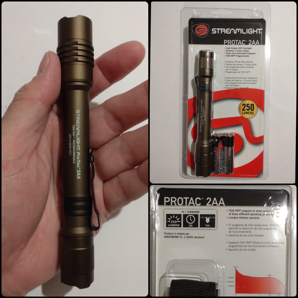 QTjFdszHrev6h3J's tweet image. STREAMLIGHT PROTAC 2AA CT

みんな大好きストリームライト！

10tap⇨H➞St➞L / H / L➞H

公称より明るく感じます✨

フリッカーも出る様子がなくひと安心(⁠*⁠´⁠ω⁠｀⁠*⁠)

クリックしづらい点は好みが別れるかも

…続く

#STREAMLIGHT
#PROTAC2AA
#PROTAC
#STREAMLIGHTSTRONG