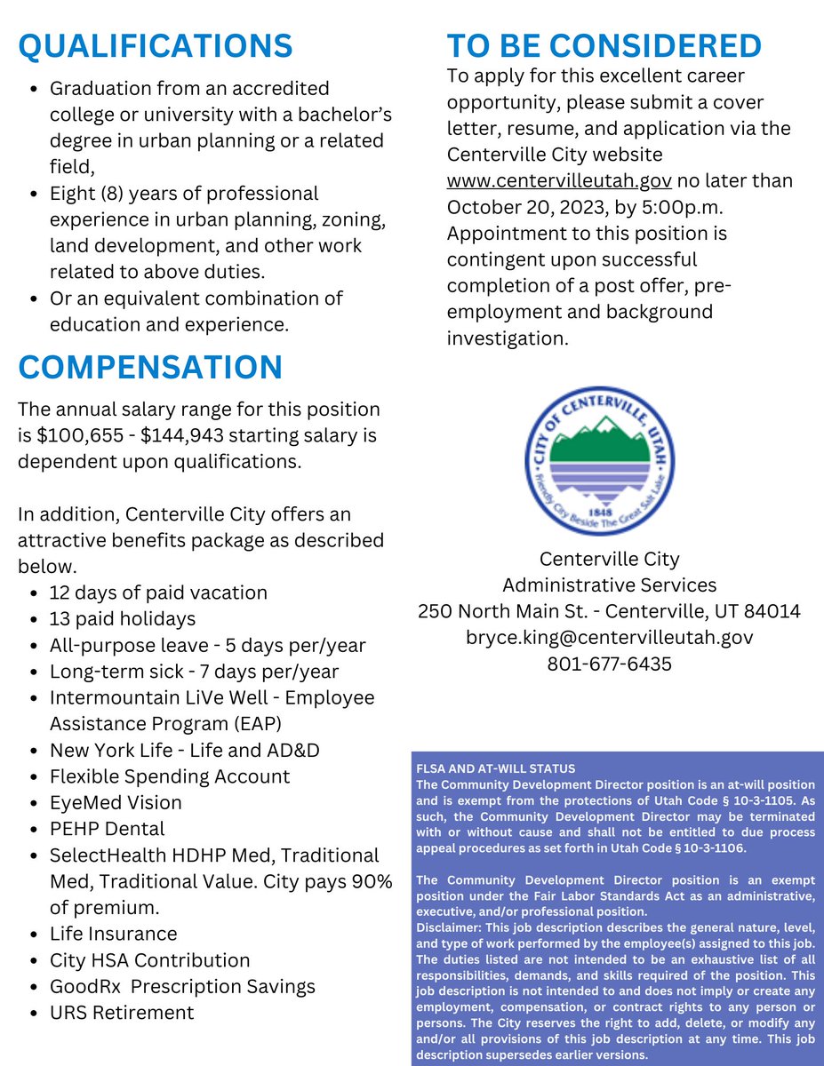 Come and join our AWESOME team! lnkd.in/gzw6BA9K #centervilleutah #nowhiring #team