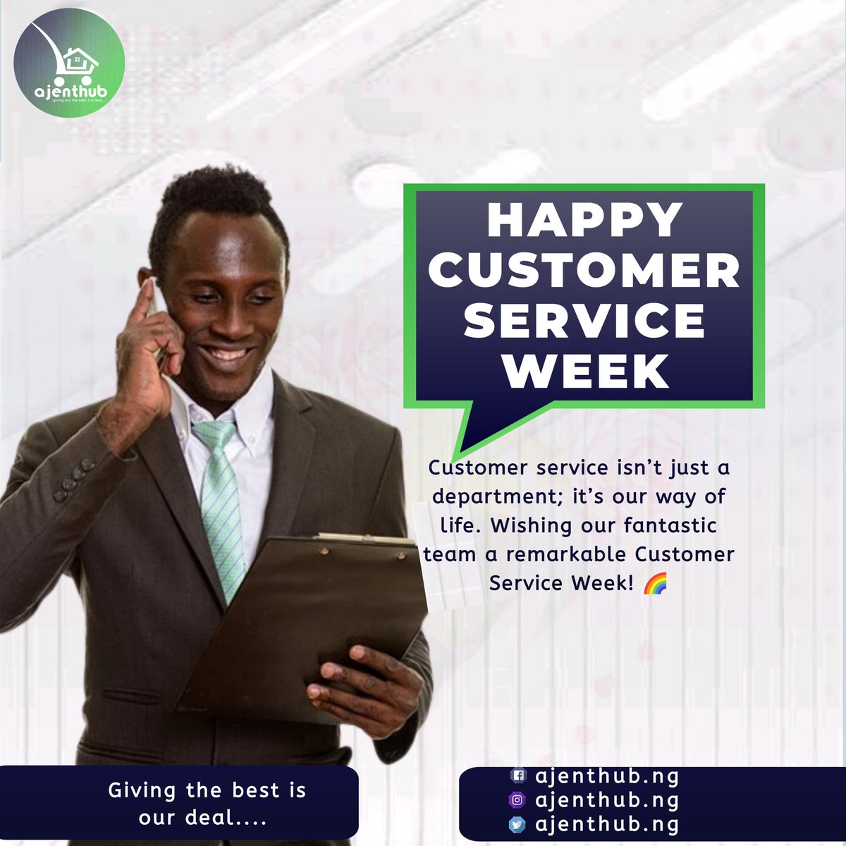 Customer service isn’t just a department; it’s our way of life. Wishing our fantastic team a remarkable Customer Service Week! 🌈 #ServiceWithHeart