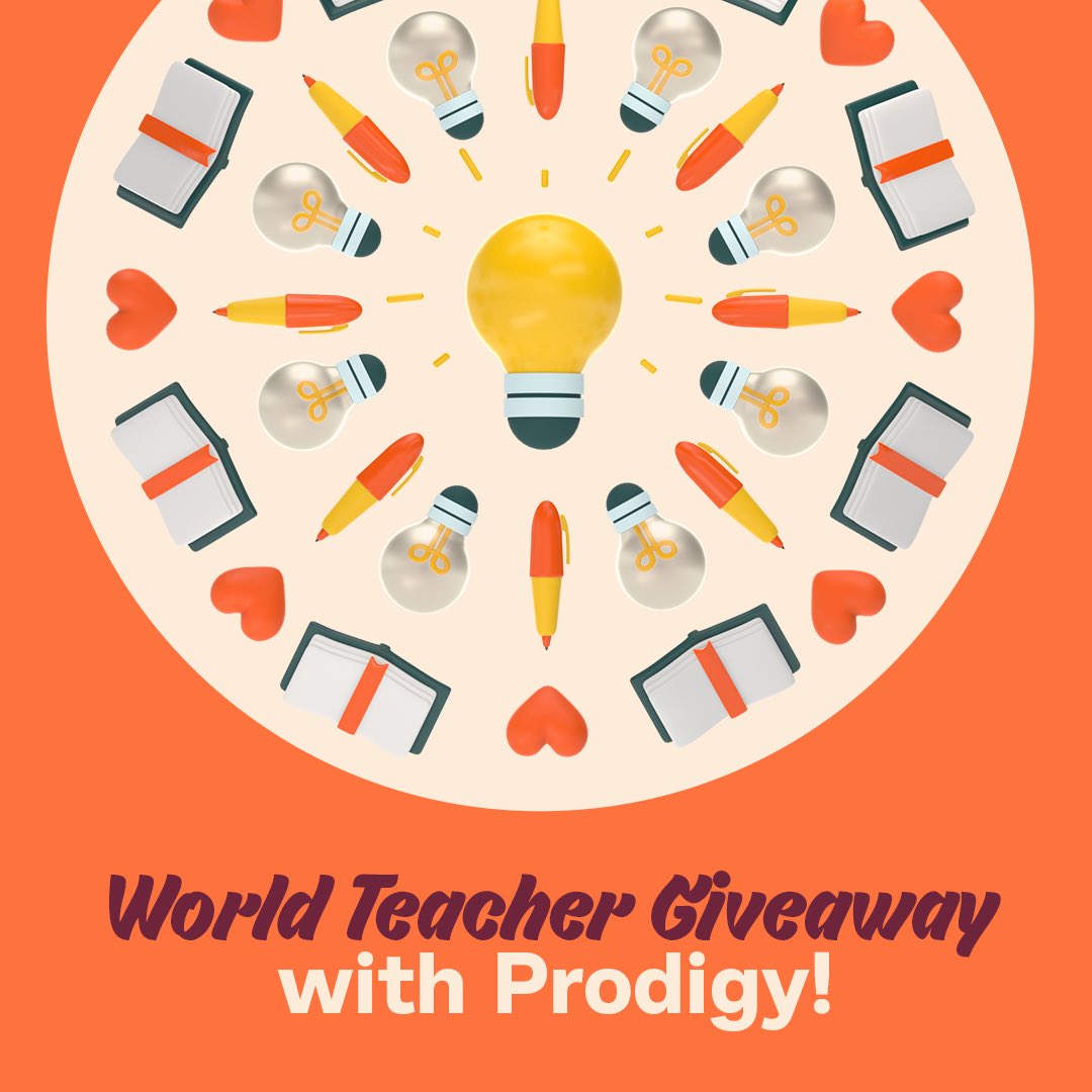 Courtney Jones (@support_a_teach) on Twitter photo 🥳#WorldTeacherDay Giveaway with <a href="/ProdigyGame/">Prodigy Education</a> 🎉
We're partnering to give 1 lucky #teacher a $500 e-gift card towards Amazon, DonorsChoose or TeachersPayTeachers!
To enter:
🧡 Follow <a href="/ProdigyGame/">Prodigy Education</a> & <a href="/support_a_teach/">Courtney Jones</a>
🧡 RT & Like this post
🧡 Tag a teacher friend! 🥳#WorldTeacherDay Giveaway with <a href="/ProdigyGame/">Prodigy Education</a> 🎉
We're partnering to give 1 lucky #teacher a $500 e-gift card towards Amazon, DonorsChoose or TeachersPayTeachers!
To enter:
🧡 Follow <a href="/ProdigyGame/">Prodigy Education</a> & <a href="/support_a_teach/">Courtney Jones</a>
🧡 RT & Like this post
🧡 Tag a teacher friend!