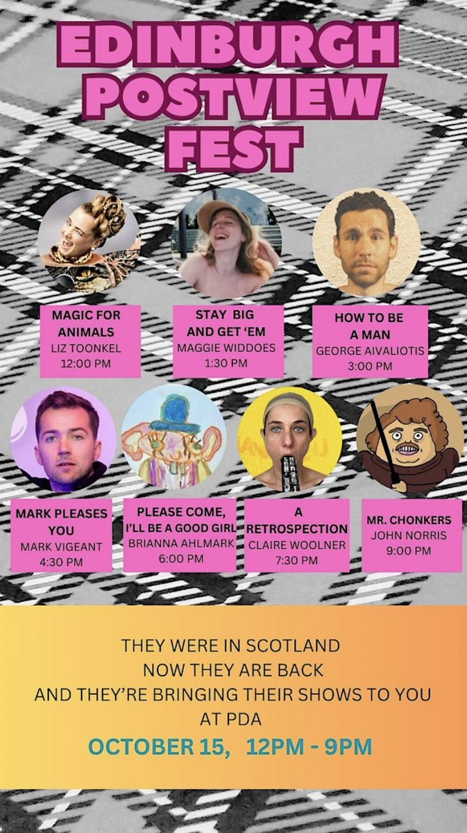 #PickoftheDay: Edinburgh Postview Festival (near LA) 10/15
thecomedybureau.com/pick-of-the-da…