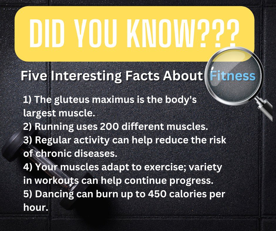 💪 Discover these 5 intriguing fitness facts that could revolutionize your workout game! 

🏋️‍♂️ Equip yourself with the knowledge to maximize every sweat session. #fitnessfacts #fitnessjourney #trainwithpurpose