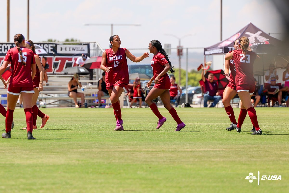 NMStateAggies's tweet photo. Making our presence felt! The Aggies are now 3-0 in @ConferenceUSA home openers this year!🤠

#AggieUp https://t.co/TSAekjGlVj