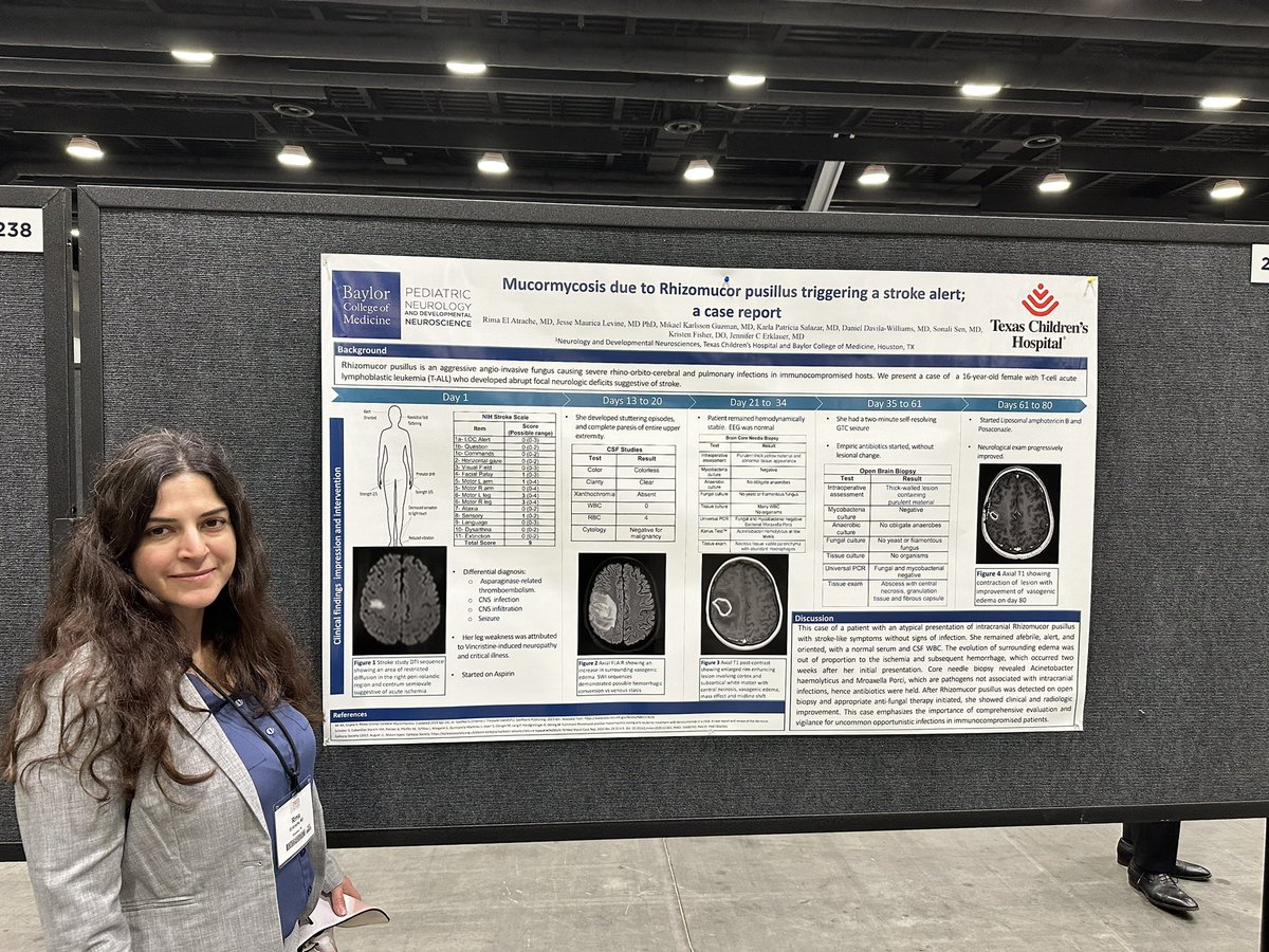 Evolution of exam findings warrants DDx reevaluation. While presenting on an atypical presentation of intracranial mucormycosis in a pediatric patient with T-ALL, @Rima_ElAtrache highlights the need for vigilance in evaluating uncommon infections in immunocompromised patients.