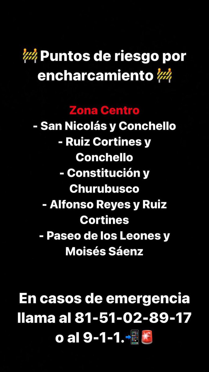 pc_mty's tweet photo. Ante la llegada del frente frío 4, es fundamental conocer los puntos de riesgo a encharcamiento en nuestra ciudad. 

Mantente informado y evita estas zonas para garantizar tu seguridad y la de tu comunidad. ¡AHORA NOS CUIDAMOS JUNTAS Y JUNTOS! ☔🚧 https://t.co/wsUHzklu4y