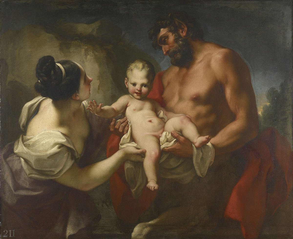 #ClassicsTober23 Day Five: Chiron The Centaur Chiron Receiving the Infant Achilles by Antonio Balestra (c. 1710 - 1720)