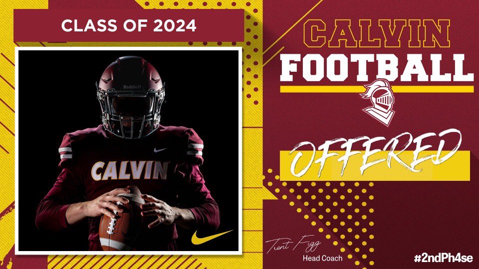 After a great call and conversation with @CoachBenDixon, I’m grateful to say that I have received an offer from @CalvinKnightsFB.