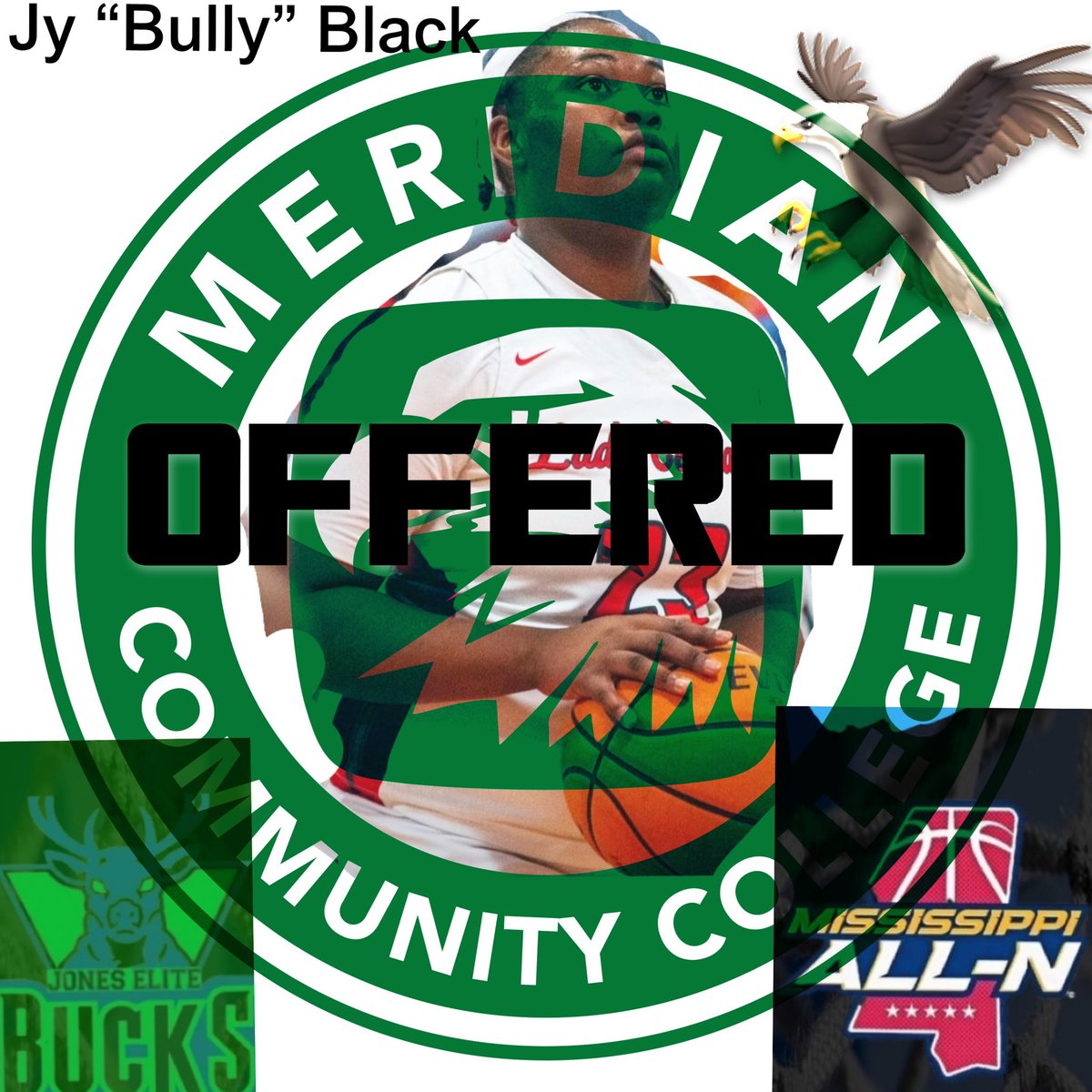 iam_JyBlack's tweet photo. Blessed to receive my 4th offer from Meridian CC ๐ซถ๐ฝ๐ฆ
#GoEagles ๐ฆ
#LLTheBiggest ๐ https://t.co/22FDRQ0kjP