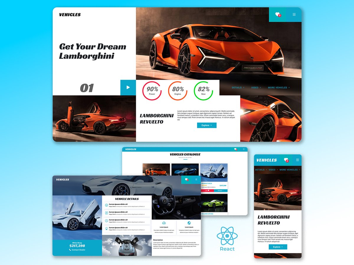 DStudioTech's tweet photo. Dynamic Sports Car Application using React.js
Learn how to build it: https://t.co/sgQKqnflwb https://t.co/aQhJDz6h2g