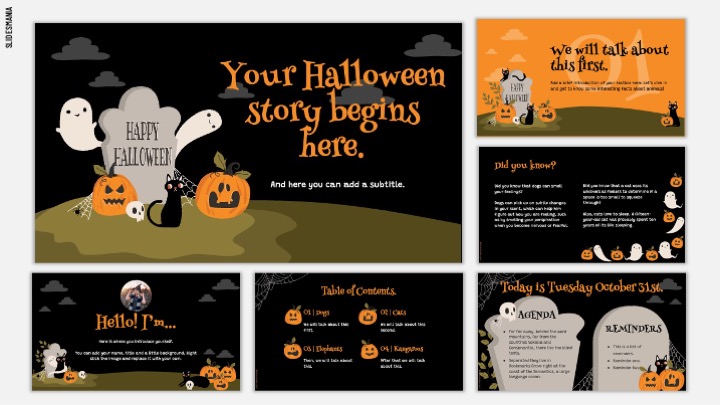SlidesMania 💛 (@slidesmaniasm) on Twitter photo Hi all! A new multipurpose template is up and a new Halloween theme too! 
slidesmania.com/halloween-stor… Hi all! A new multipurpose template is up and a new Halloween theme too! 
slidesmania.com/halloween-stor…