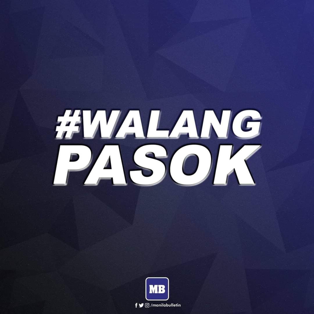 manilabulletin's tweet photo. #WalangPasok: The Manila local government suspended classes in all levels (both public and private) on Friday, Oct. 6, after Metro Manila was placed under the yellow rainfall warning by PAGASA. I via Diann Calucin https://t.co/a76gW37Jqy