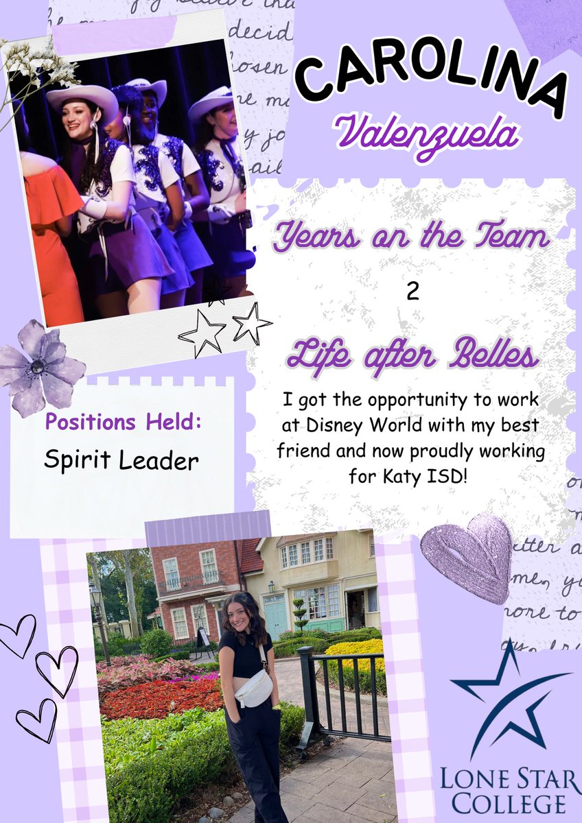 Meet Carolina! She says her favorite Belle memory was “going to Disneyland with the 15th line and Spring Show.” 💜🔔