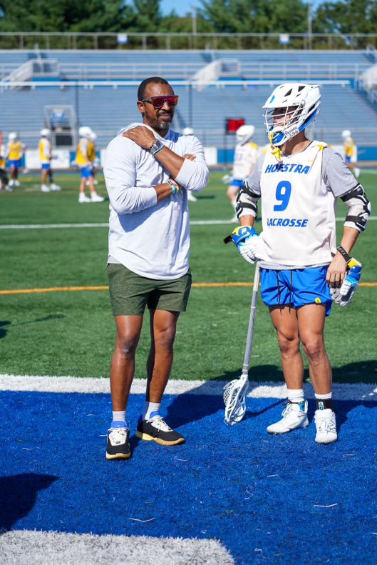 TierneySeth's tweet photo. Truly an honor to have @KyleHarrison18 at @HofstraMLAX practice today. One of the greatest men I have had the privilege to coach and know. Thank you as always for your friendship and guidance. https://t.co/RWLgZLlFGC
