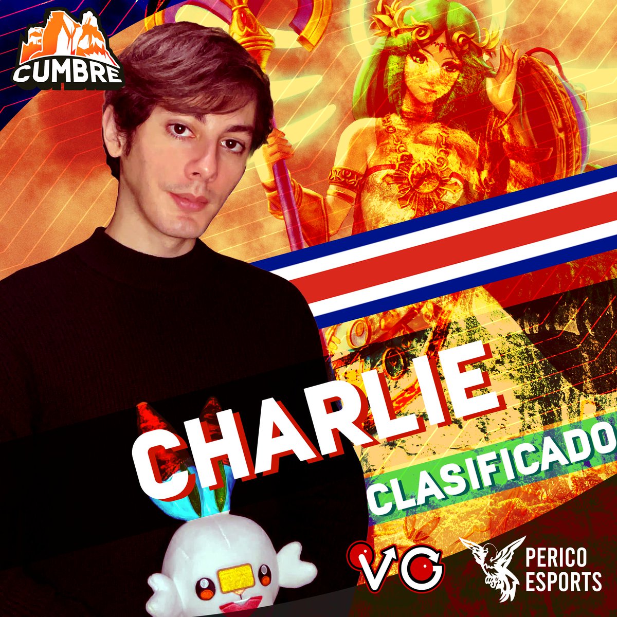 El 2do clasificado a Cumbre es...

<a href="/Charlie_ssb/">Charlie</a> ✝️📿🛐(qué otros emojis van con Palutena?)

¡Charlie es el SEGUNDO clasificado al torneo invitacional CUMBRE! 

Estén atentos porque estos días se vienen más anuncios ;)))