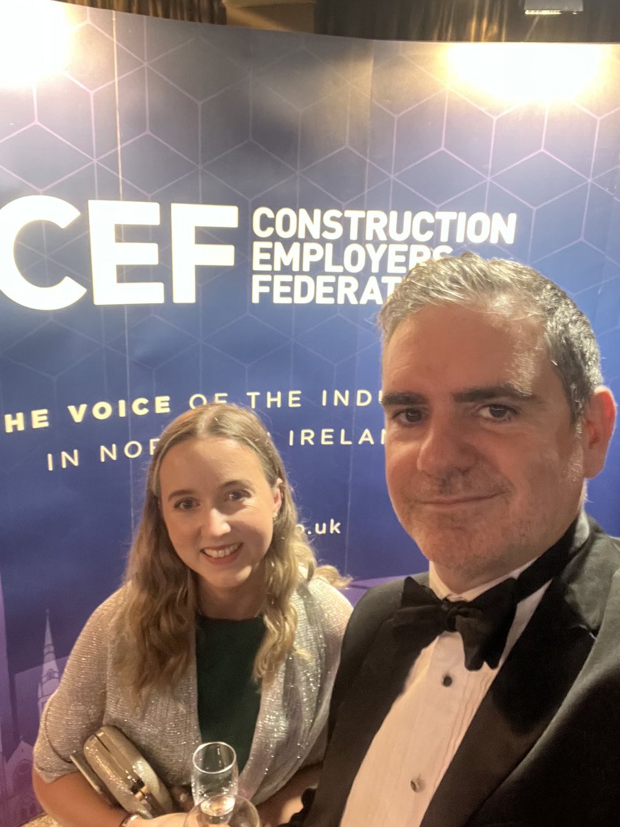 Fantastic evening at the #CEFawards23. Delighted <a href="/SustainIQ/">SustainIQ</a> sponsored the Excellence in Sustainability category and congratulations to Woodvale Construction for picking up the award. Another great show <a href="/CEFNI1/">CEF</a> #construction #sustainability