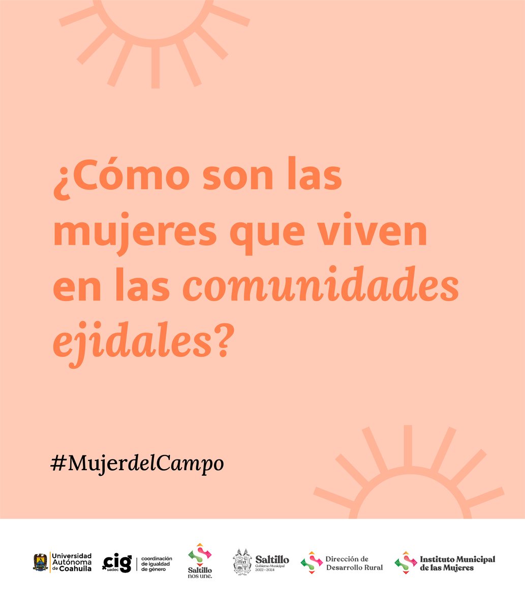 IgualdadUAdeC's tweet photo. En el #árearural prevalece la idea de que la mujer se dedique a la atención del hogar y cuidado de personas. En algunas comunidades se comienza a ver el crecimiento impulsado por las mujeres para lograr un bienestar integral
#MujerdelCampo #Saltillo #CIG #IgualdadDeGenero https://t.co/1Ew9rKvP4e