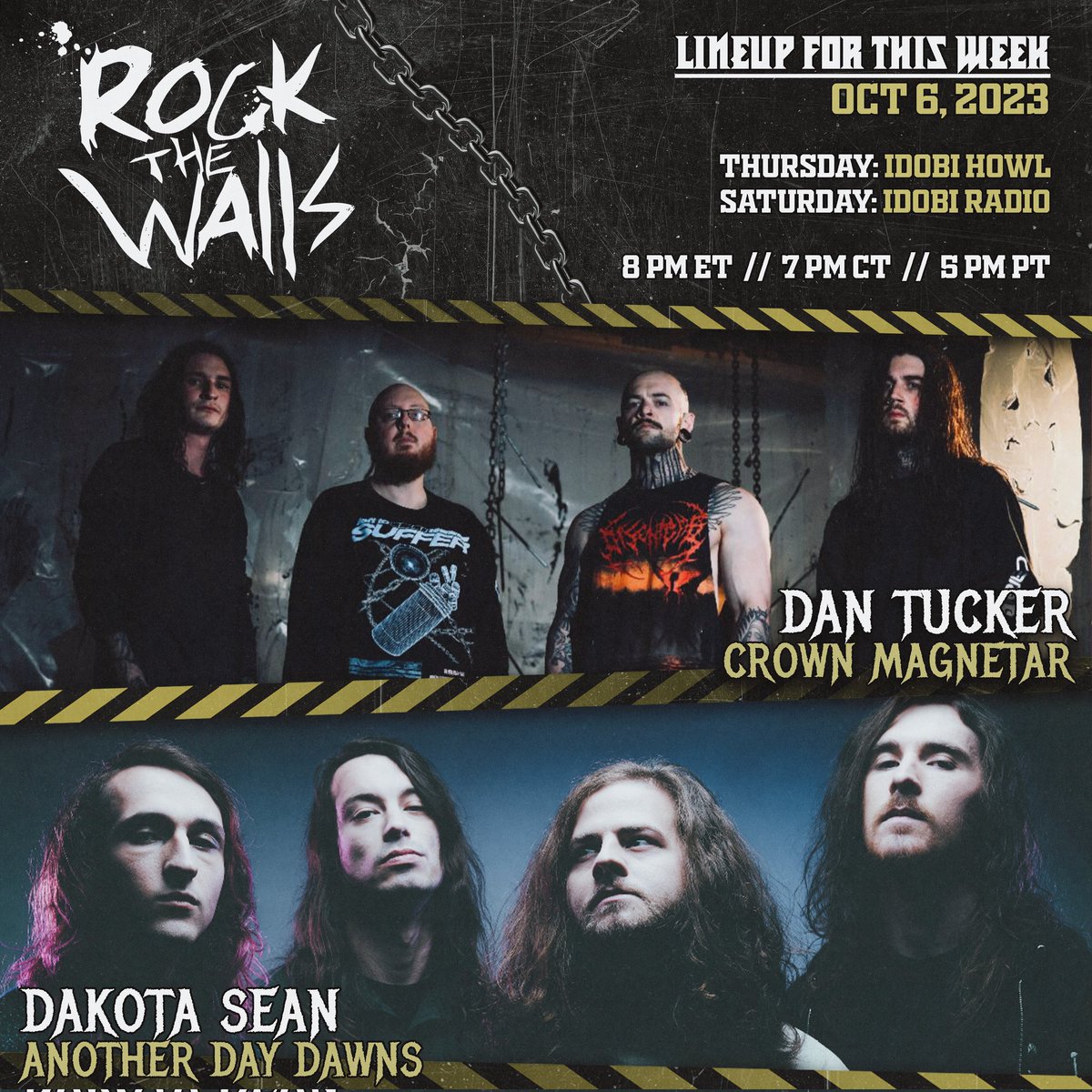 Tonight on @rockthewalls @ 8pmET! @dancrown_ of @CrownMagnetar & Dakota Sean of @an0therdaydawns to talk all about & spin tracks from their new albums!