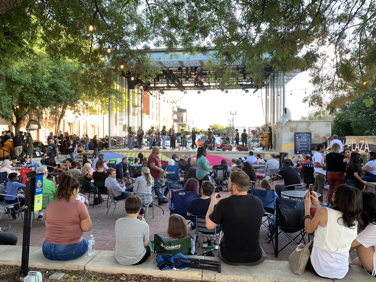 Wilson Orchestra Grades 6-8 performing at McCall Plaza in Downtown Plano this evening!!!